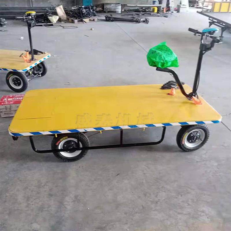电动工具车 四轮电动搬运车座驾式电动前进后退平板运输车