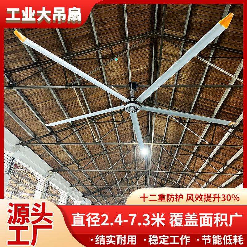 工业永磁大吊扇用于养殖场 商业场所 候车室等通风6.1米大吊扇