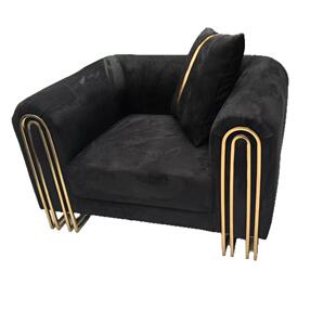 组合沙发 sofa不锈钢设计师样板房别墅欧式 意式 轻奢沙发Geneva