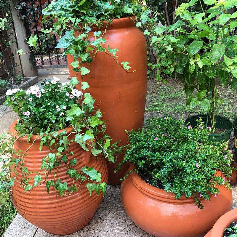 红陶粗陶户外特大号庭院花园青山盆别墅种树复古陶罐陶土花盆陶瓷