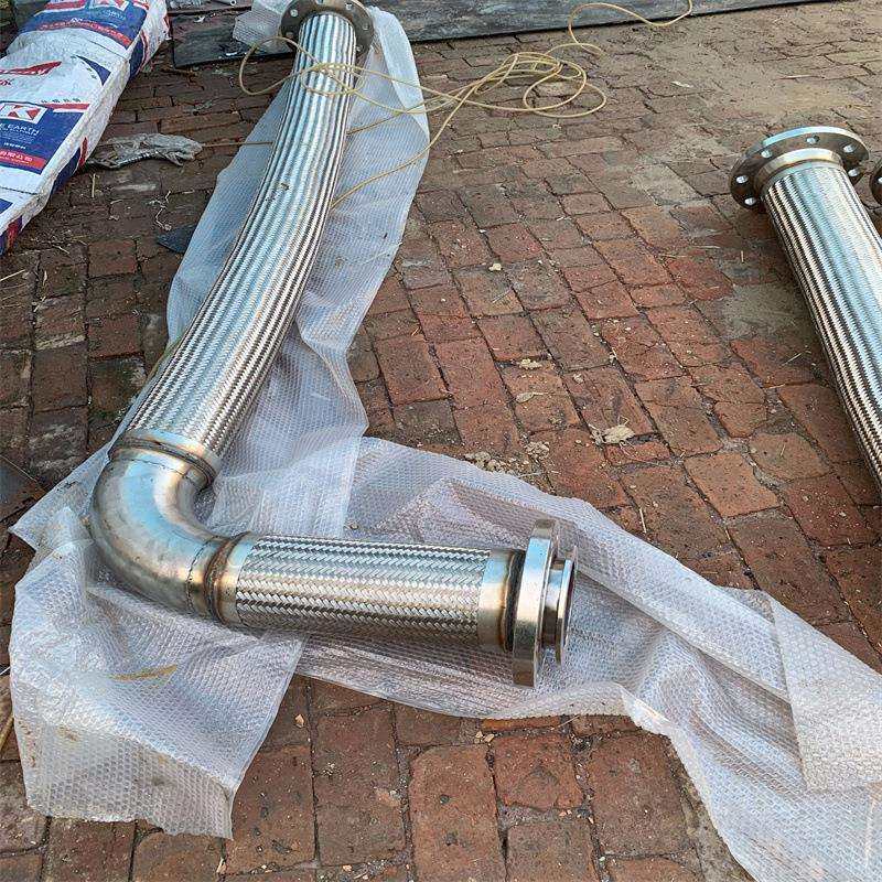 非标 不锈钢316L波纹金属软管 法兰快速接头式 扳把式金属软管