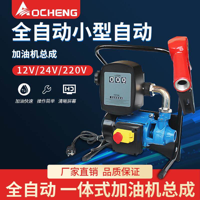 12V 24V 220V加油泵电动 直流加油泵 自吸柴油泵输油泵立式加油泵