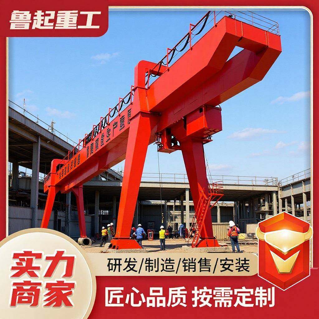 大吨位龙门吊双主梁门式起重机电动遥控室外作业50吨大型龙门吊