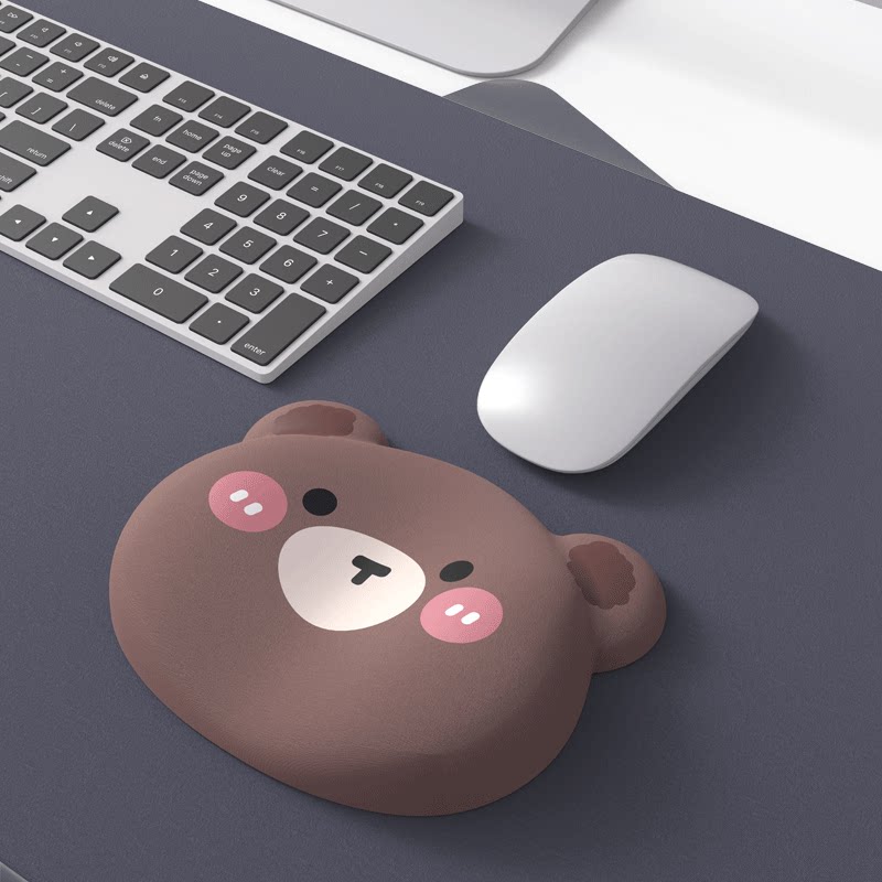 可爱萌宠硅胶鼠标护腕垫防腱鞘炎人体工学办公室女生护手掌手腕托