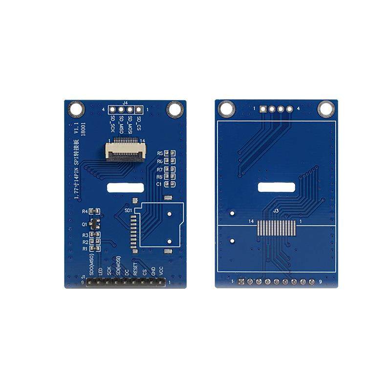 1.8寸TFT液晶屏1.77寸显示屏LCD迷你彩屏SPI串口屏7735S插接14pin