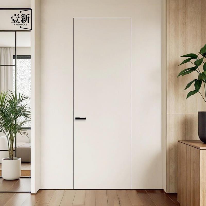隐形门极简门极窄隐框门无框门涂料门铝蜂窝铝木门免漆门室内门