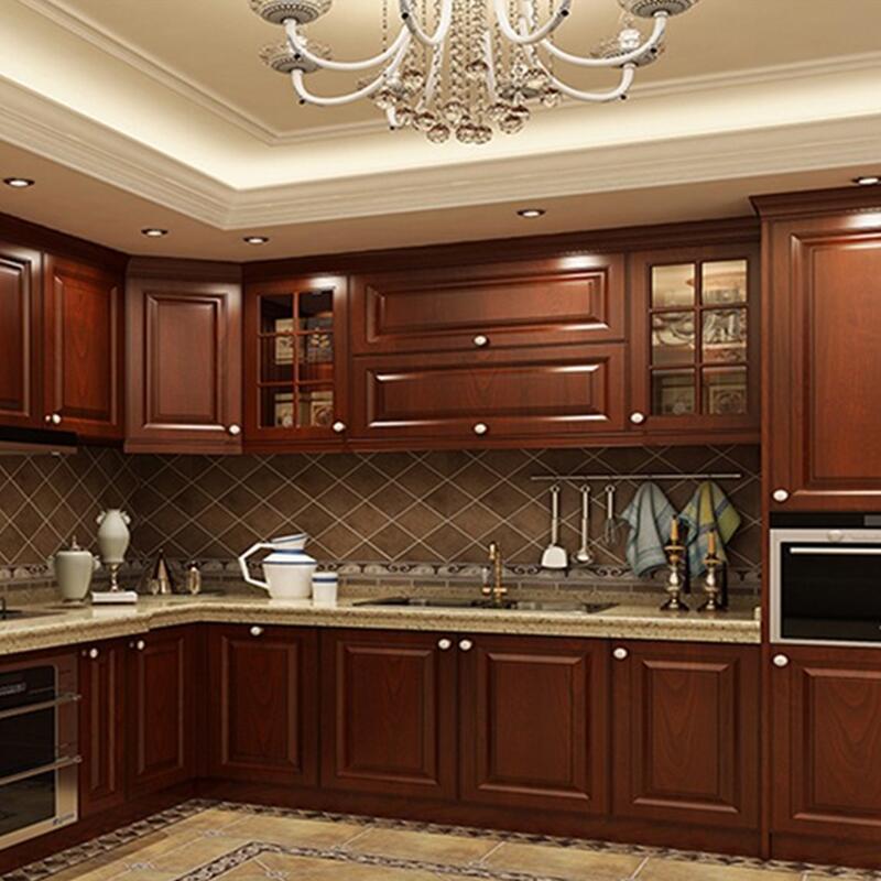 不锈钢厨房橱柜定制新中式厨房整体橱柜装修开放式全屋定做