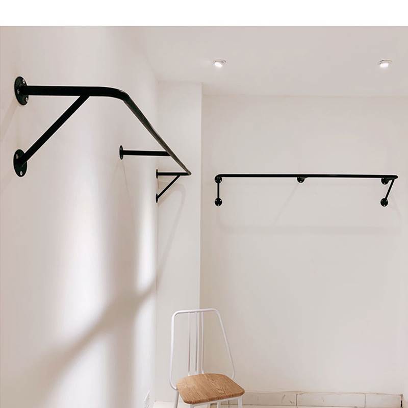 童女装店货架上墙壁挂衣架杆侧挂专用衣服架子服装店展示架陈列架