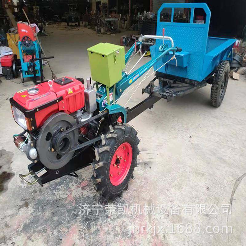【折扣价】12马力柴油微型旋耕机小型两轮农用手扶耕作机运输犁地