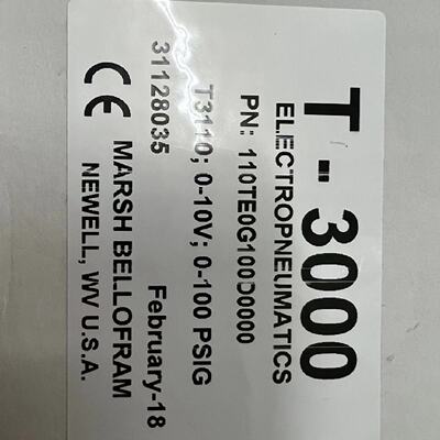 议价美国Bellofram比例阀T-3000 110TE0G100D0000 T3110 0-10V