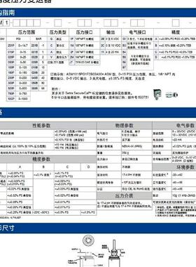 SETRA西特ASM系列高精度表压，绝压，复合压压力变送器常—议价