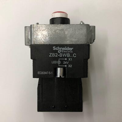 议价原装正品ZB2BWB42C 24V 1常闭施耐德红色带灯按钮座