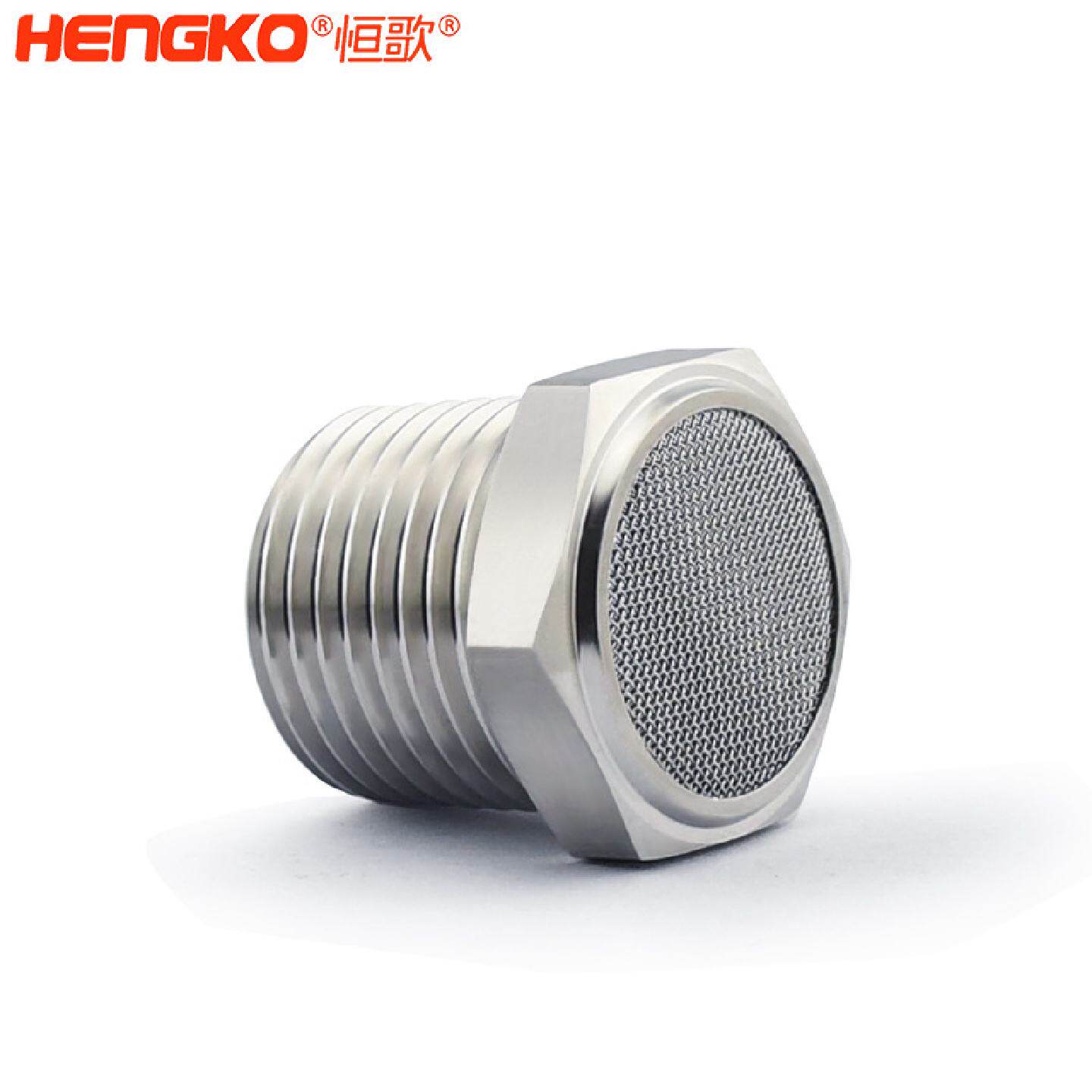 恒歌气动电磁阀排气消音器粉末烧结一体螺纹一字槽消声降噪过滤芯