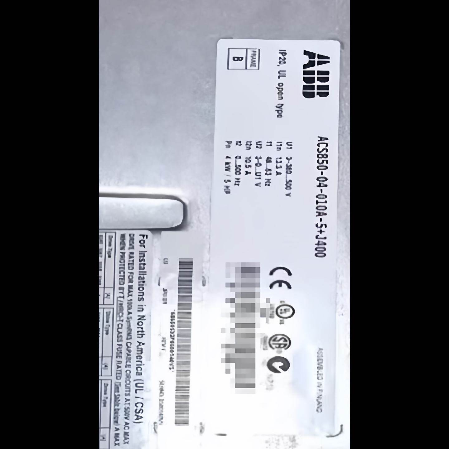 议价现货实价 ACS850-04-010A-5J400 全新ABB ACS850变频器