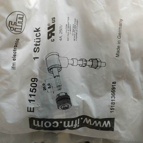 IFM易福门E11509连接器插头M12母头弯插 6个单—议价