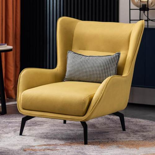 意式单人沙发北欧轻奢小户型简约现代客厅阳台休闲懒人皮艺老虎椅