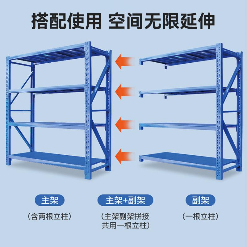 【折扣价】仓储货架多层展示架可移动轻重型货架可调节可移动储物