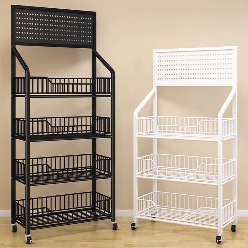 【折扣价】厨房置物架超市货架便利店移动展示架家用厨房多层收纳