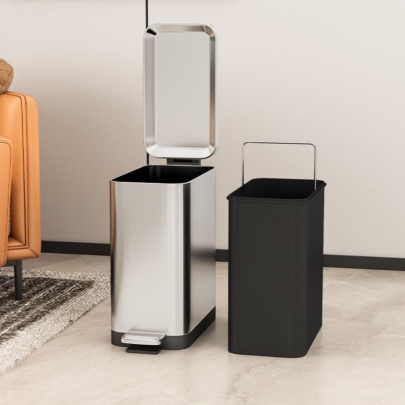【折扣价】脚踏式垃圾桶家用厨房客厅窄缝不锈钢脚踩有盖卫生间厕