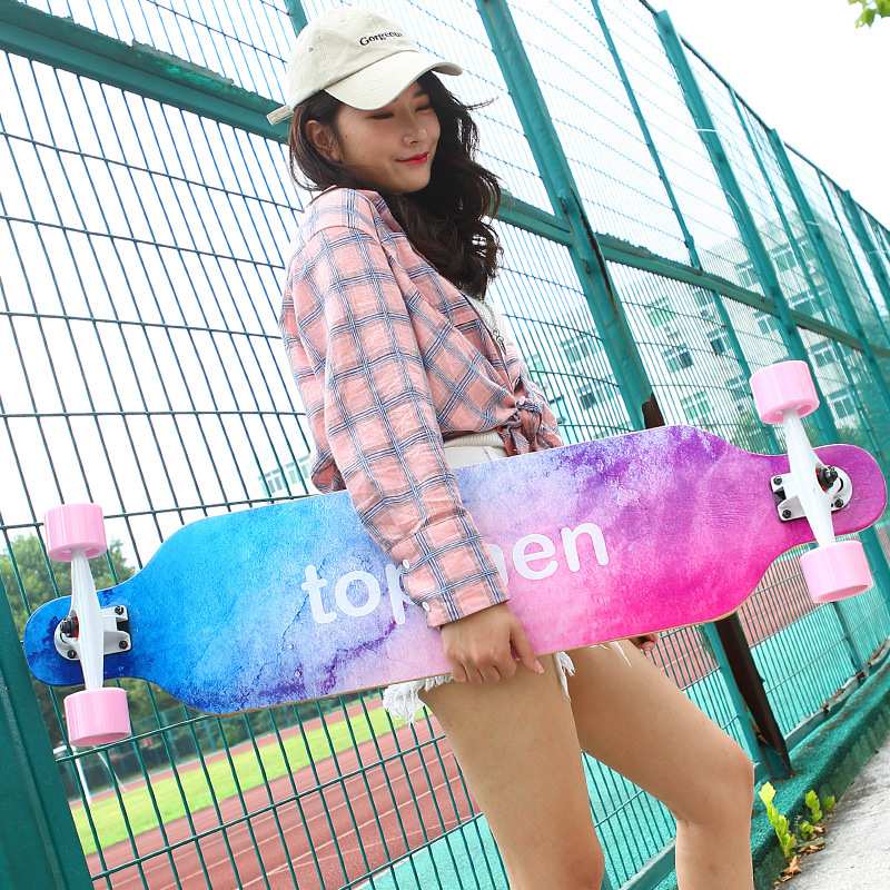长板初学者成人男生少女生舞板成年青少年专业代步滑板四轮滑板车