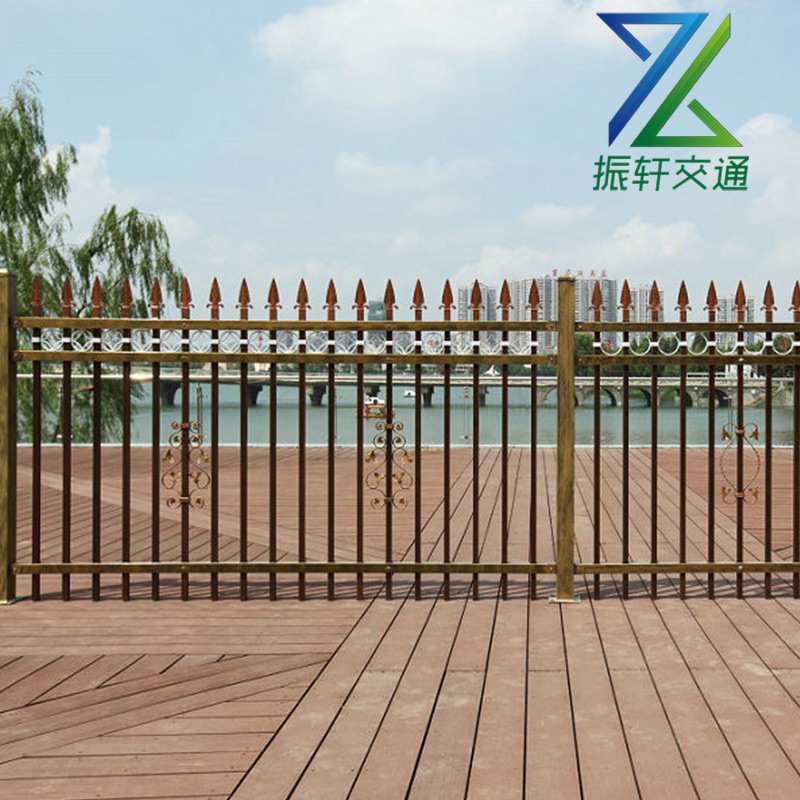 供应浙江框架小区别墅围墙护栏栏杆锌钢焊接公路防护栏铁艺可定制