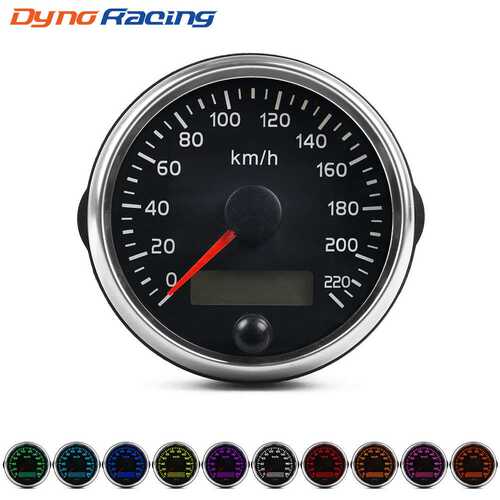 汽车改装85MM车速表里程表 二合一LCD仪表 汽车速度表220km/h