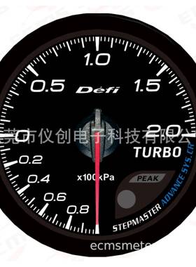 60mm汽车仪表 64色背光 300KPa涡轮增压表 配传感器带报警 自检