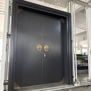 6MM铝板现代简约新中式 甲门安全门 入户门豪宅大门庭院入户铸铝装