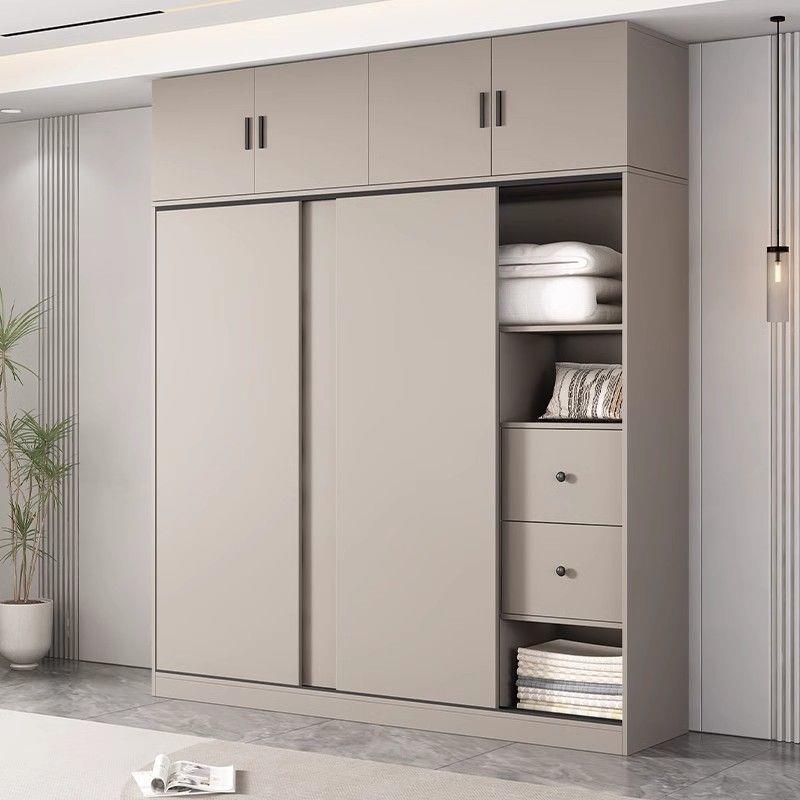 全实木推拉门衣柜家用卧室结实耐用租房简易小户型推拉门移门柜