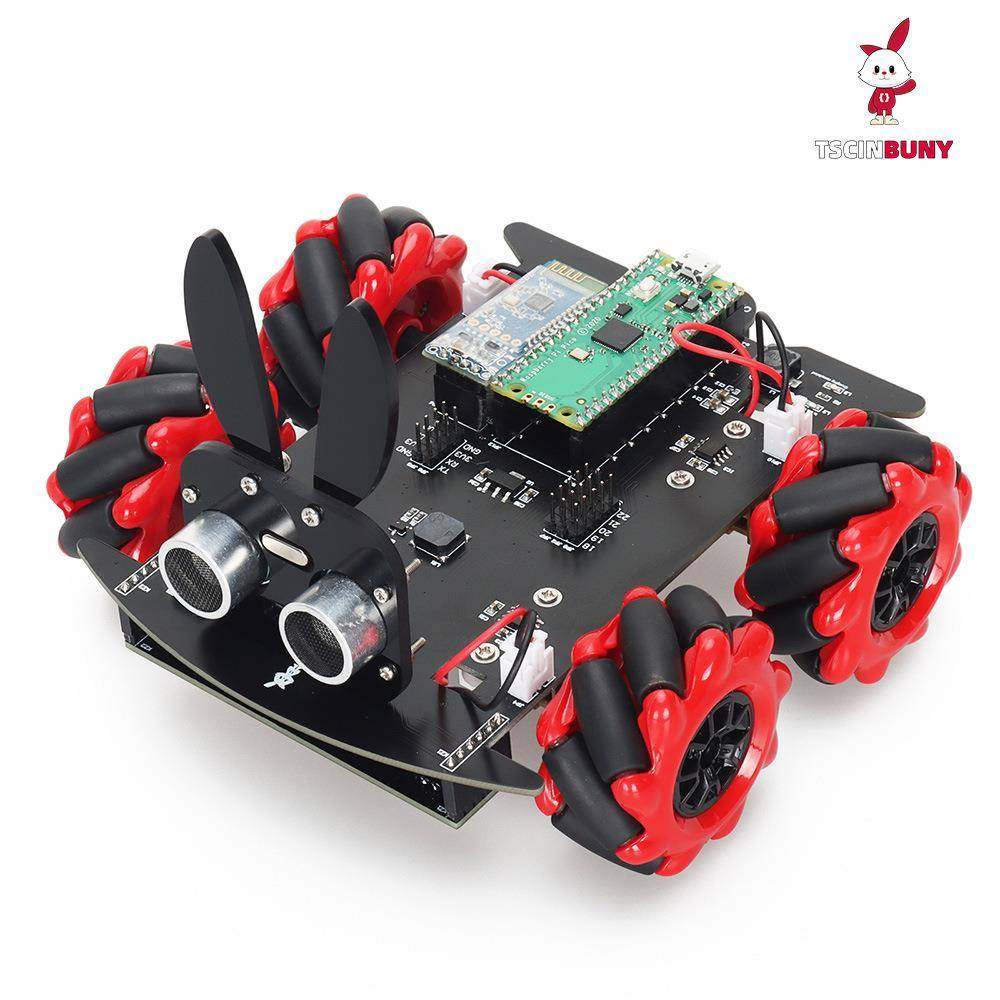 兼容Arduino益智类编程小车套件pico麦克汉姆轮寻迹避障蓝牙小车