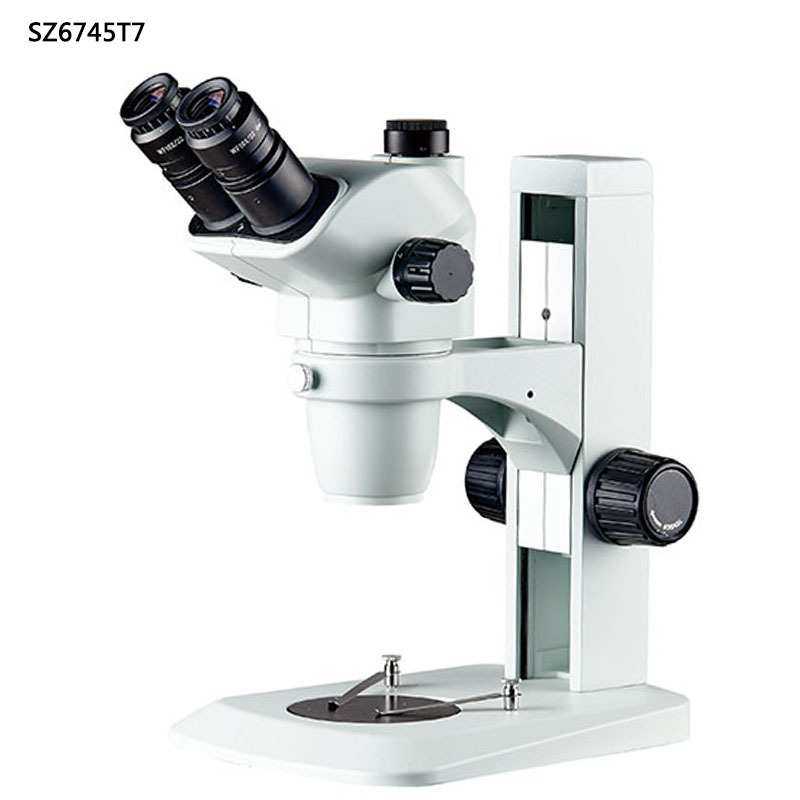 SZ6745T7三目体视大连变显微镜物镜0.67-4.5X连续变倍1X视频CTV口
