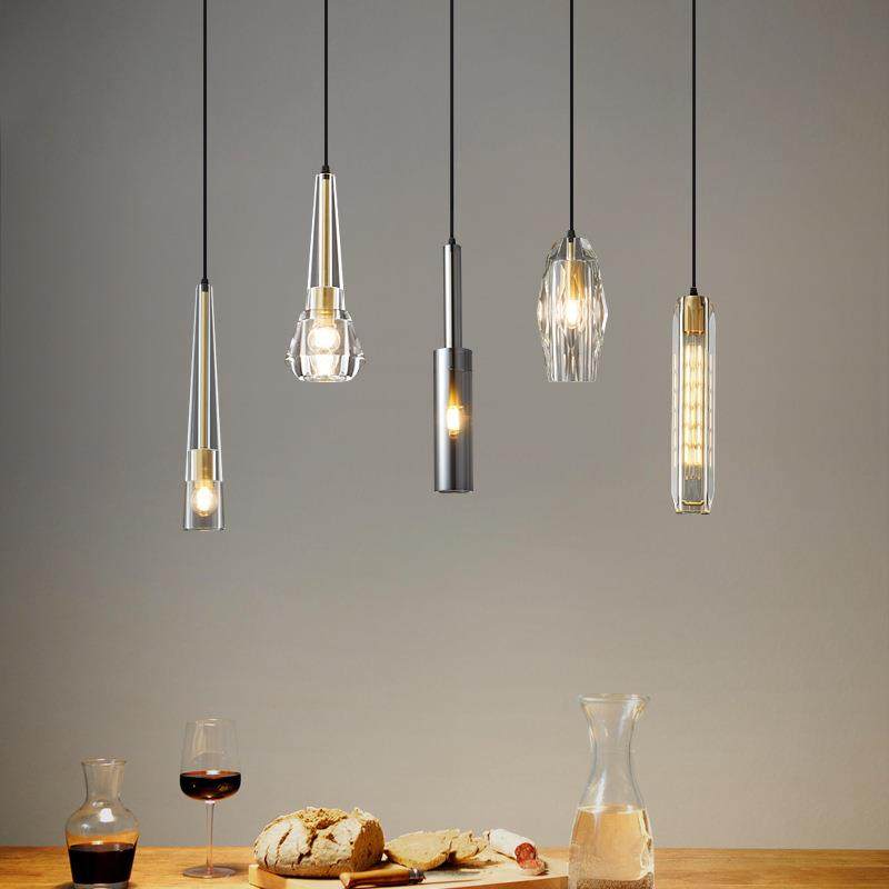 天亨轻奢全铜吸顶吊灯卧室床头客厅餐厅咖啡厅吧台吊灯简约水晶灯