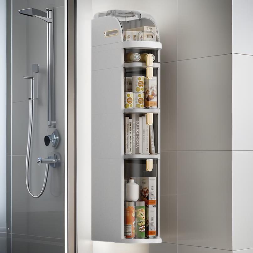 卫生间夹缝收纳柜抽屉式厕所窄缝储物柜塑料浴室超窄侧边柜缝隙柜