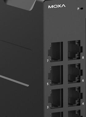 MOXA EDS-108S 8口交换机 百兆非网管