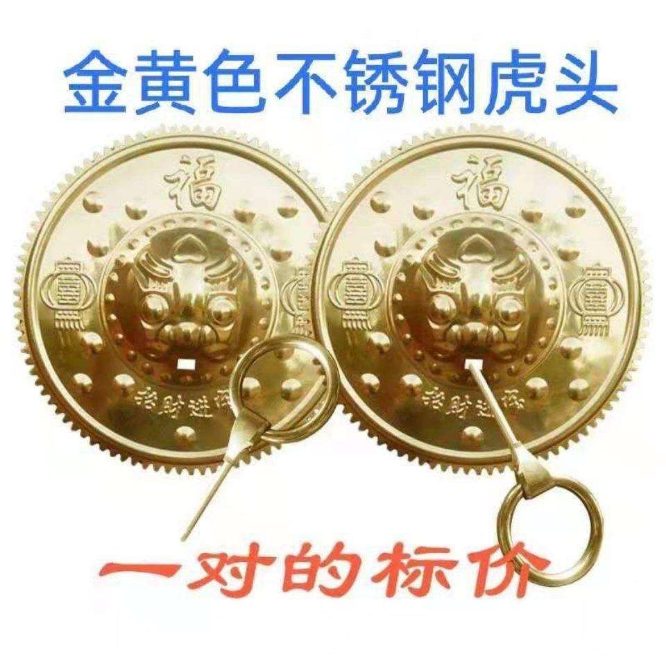 老式大门虎头门环不锈钢钛头兽头农村大铁门木门拉环扶手