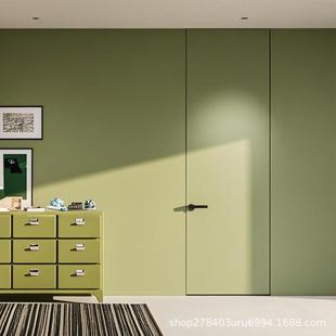 极简门铝木门实木门卧室门空间门无框轨道门书房门储物门涂料门