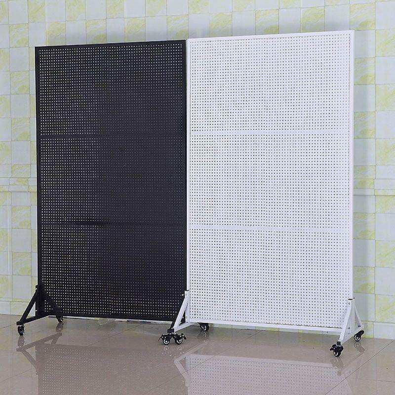 展架展示架立式铁艺洞洞板落地圆孔铁板货饰品厨房配件置物市货