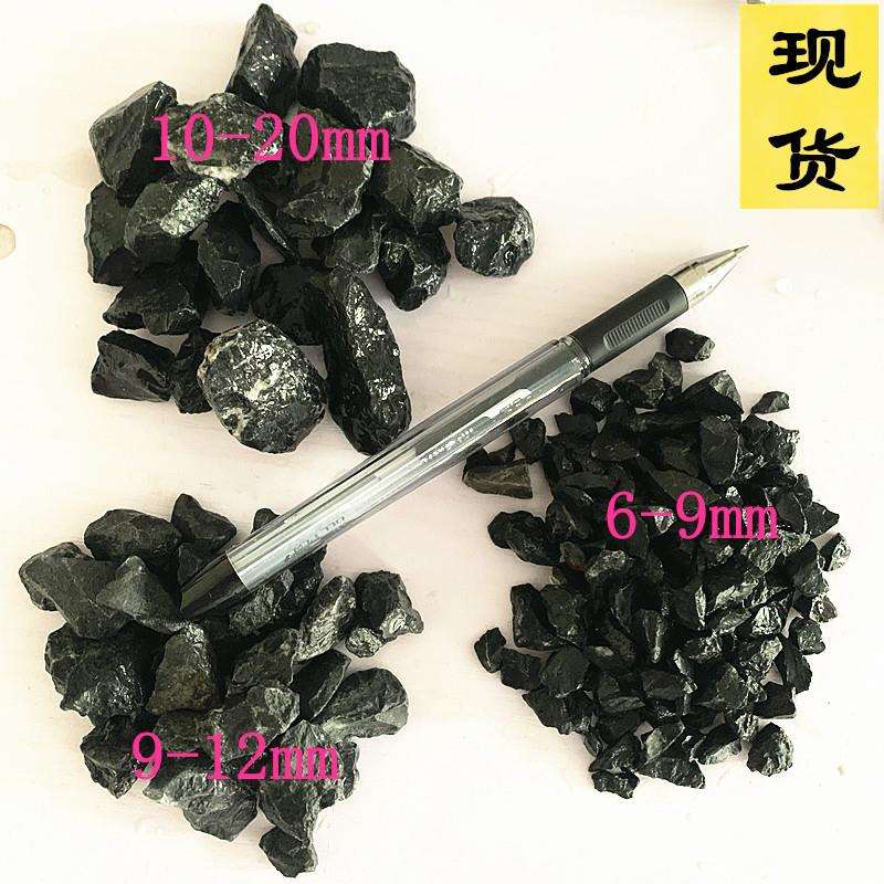 黑石米厂家供应黑色磨圆卵石庭院造景用深灰色砾石园林铺路黑石子