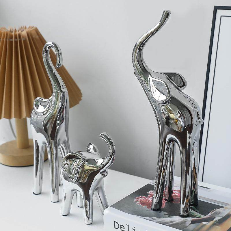 北欧创意家居客厅酒柜装饰品玄关电视柜一家三口大象摆件轻奢工艺,鲜花速递/花卉仿真/绿植园艺,割草机/草坪机,淘宝优惠券,粉丝福利购,淘宝优惠卷