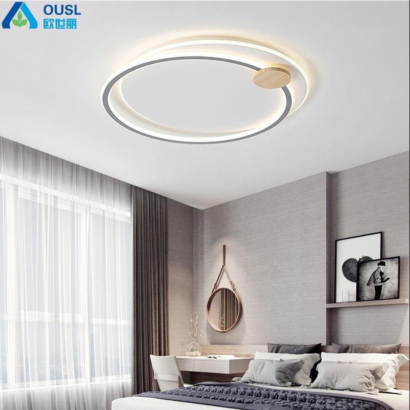 北欧led吸顶灯圆形简约卧室灯个性超薄温馨房间灯宽压供货