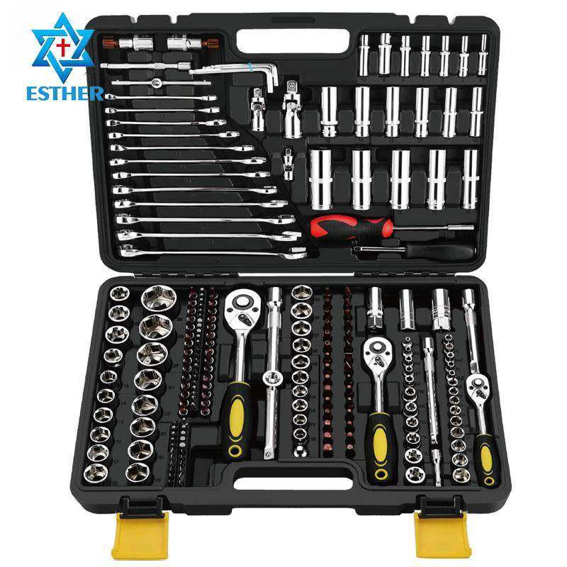 172件套装工具综合汽修工具套装棘轮扳手哑光工具箱五金工具套装