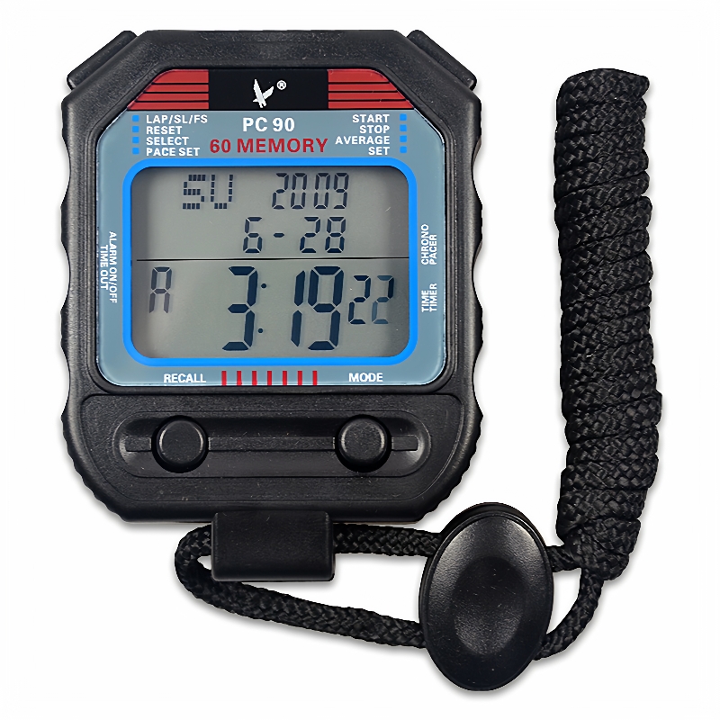 天福秒表PC90三排60道秒表 计时器 电子秒表 倒计时 专业裁判计时