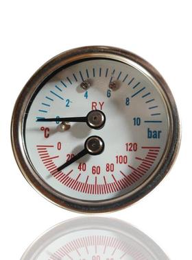 供不锈钢温度压力一体表金属壳温压表WY-40Z 10BAR/120°C工厂销
