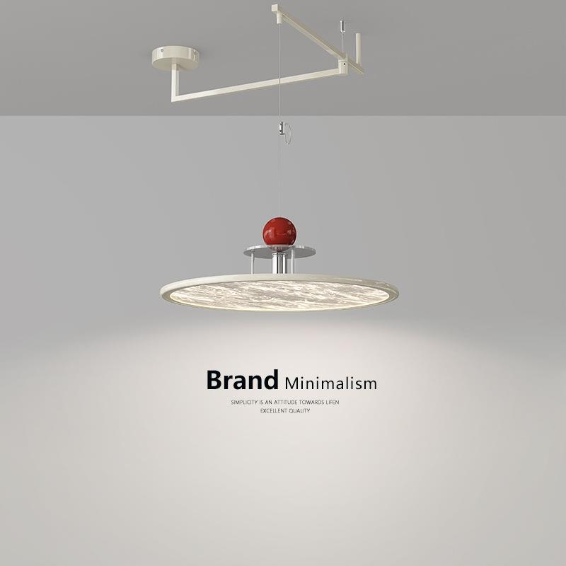 2025年新款云雾餐厅吊灯简约现代设计师可移位饭厅灯摇臂餐桌灯