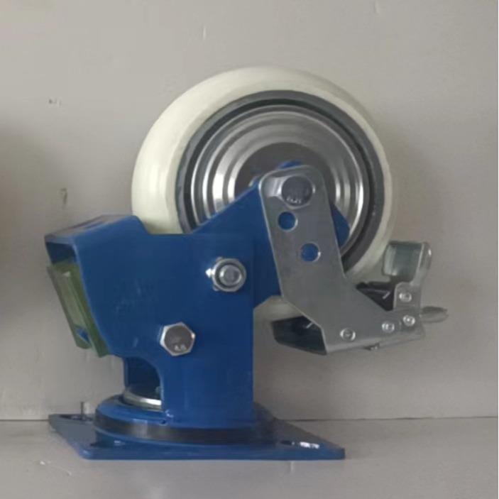 重型减震脚轮4-8寸聚氨酯静音轮推车万向轮货架重型轮 子滑轮滚轮