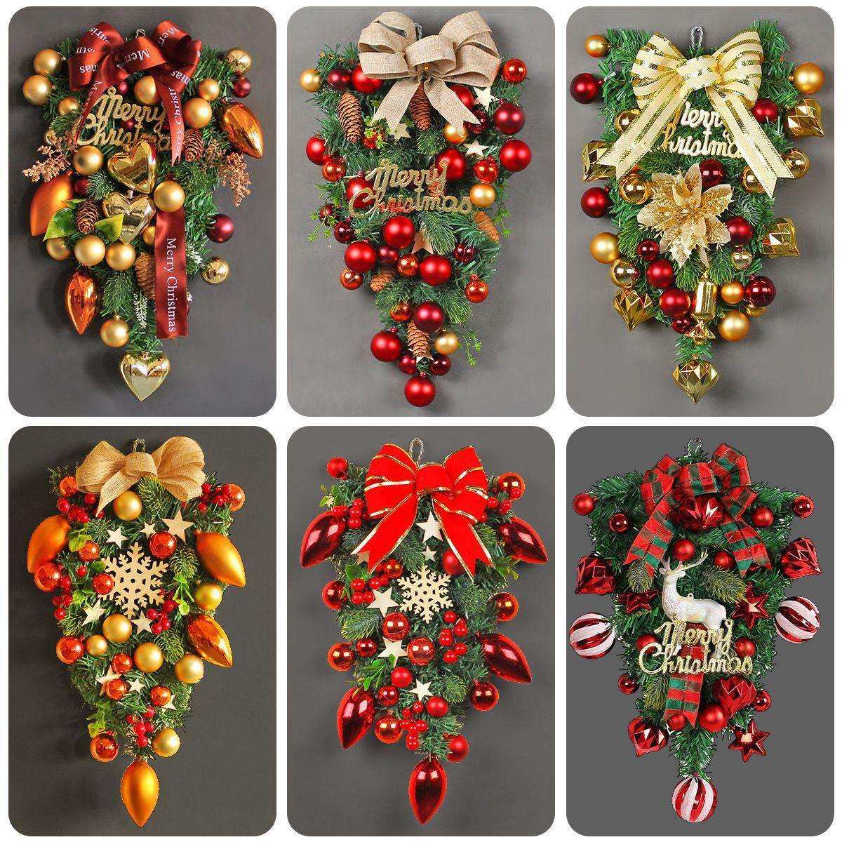 圣诞节装饰品 圣诞花环藤条门帘挂件家居led发光楼梯倒挂装饰门挂,电子元器件市场,其它元器件,淘宝优惠券,粉丝福利购,淘宝优惠卷