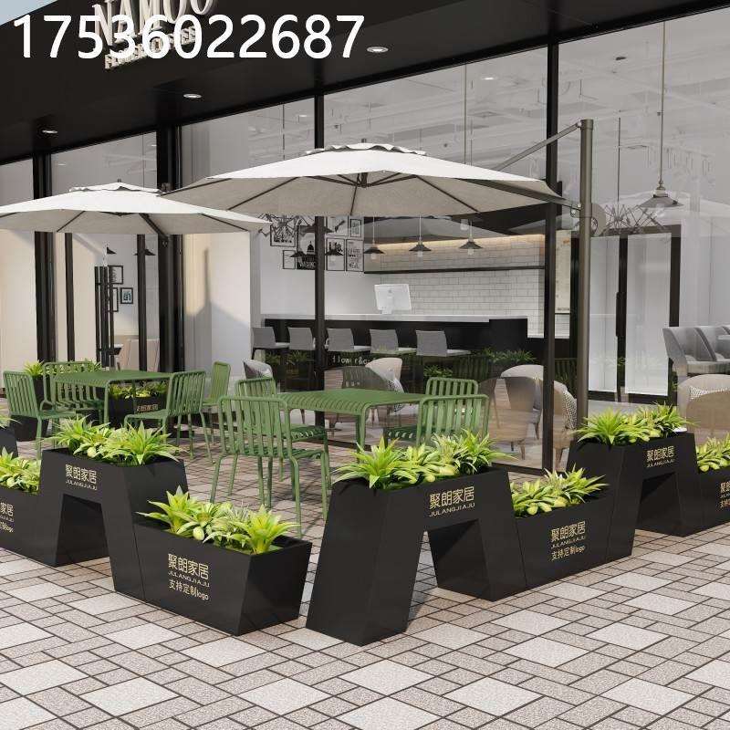 铁艺户外种植花箱组合商业街售楼部室外花槽园艺围栏隔断花坛