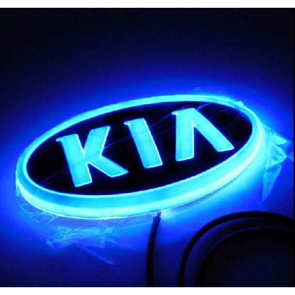 适用起亚K5赛拉图索兰托福瑞迪 4D冷光车标改装发光带灯LED车标灯