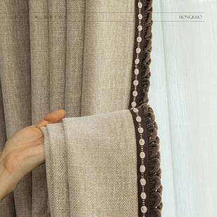 如初」麻料肌理感雪尼尔羊绒麻1500g高遮光软糯 「摩卡 折扣价