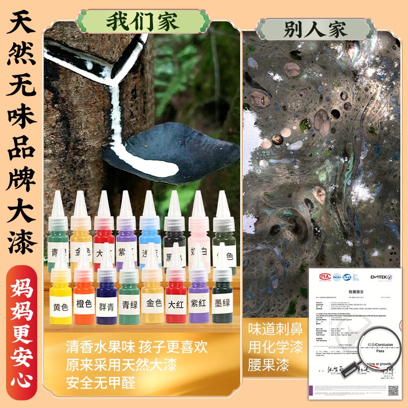 非遗漂漆空白扇子专用PVC材料包儿童diy迷你小团扇书法绘画纸扇子